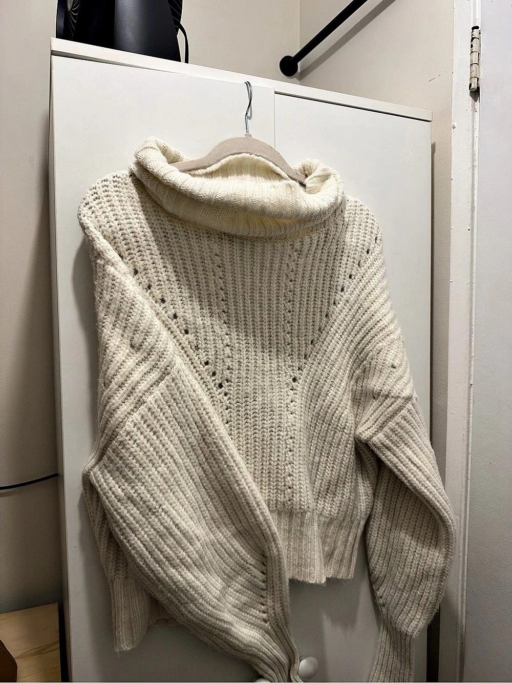Varley Hamish Stitch Knit Sweater Cream